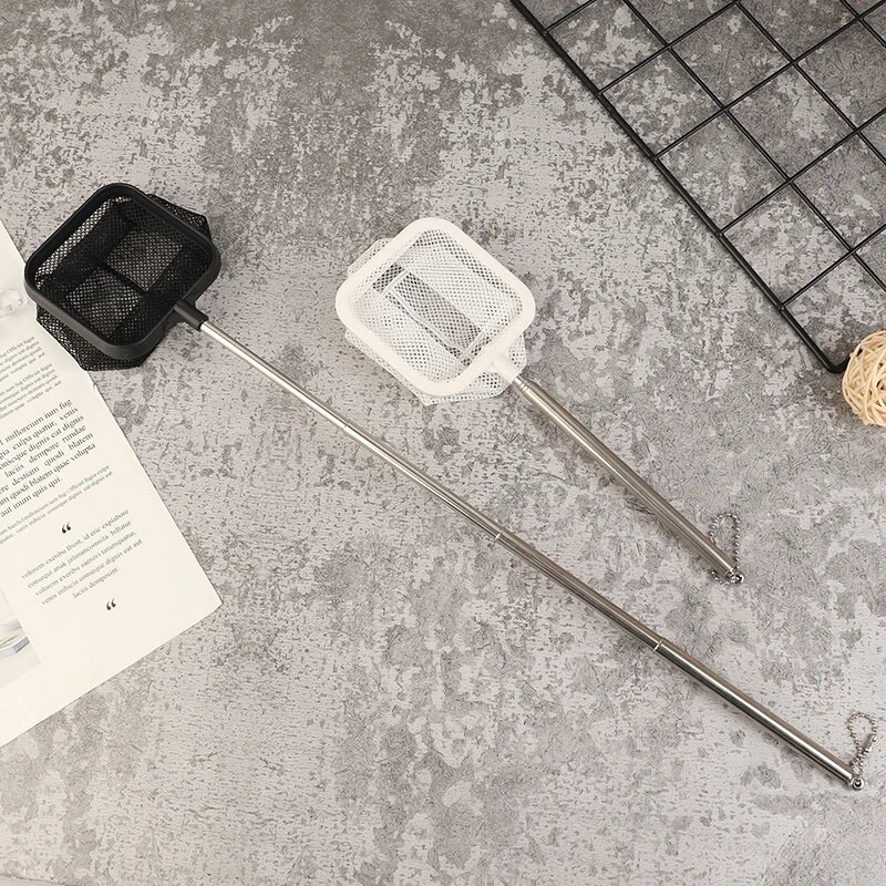 1kom Akvarijska četvrtasta ribarska mreža s produljivom ribolovnom opremom s dugom ručkom za lov ribe, spremnik za račiće Čisti ribolovni pribor