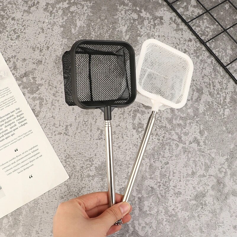 1kom Akvarijska četvrtasta ribarska mreža s produljivom ribolovnom opremom s dugom ručkom za lov ribe, spremnik za račiće Čisti ribolovni pribor