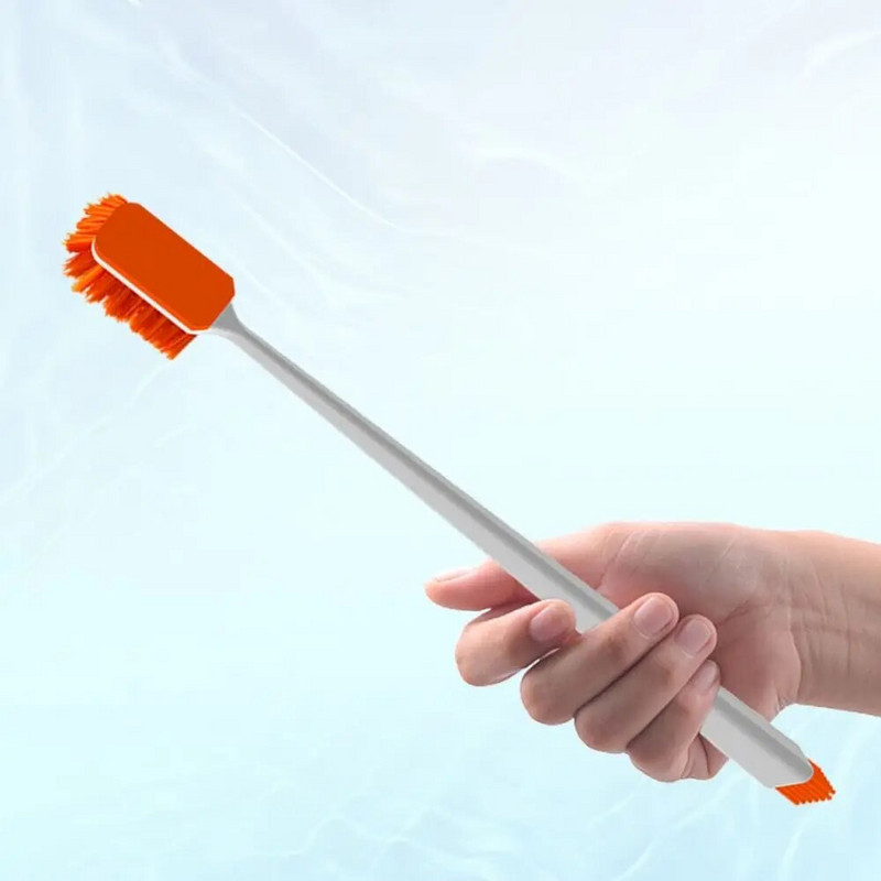 Dvipusis žuvų rezervuaro valymo šepetys ilga rankena dumblių grandiklis dumblių šalinimo valikliai, nailono akvariumo valymo įrankis