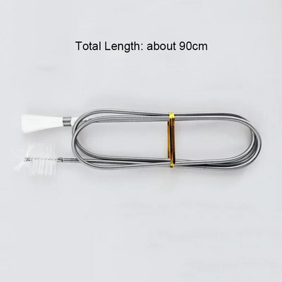 Cijev za akvarij 90 cm Četka za čišćenje cijevi Filter za vodu od nehrđajućeg čelika Cijev za zrak Fleksibilno crijevo Pribor za akvarij Dvostruke glave