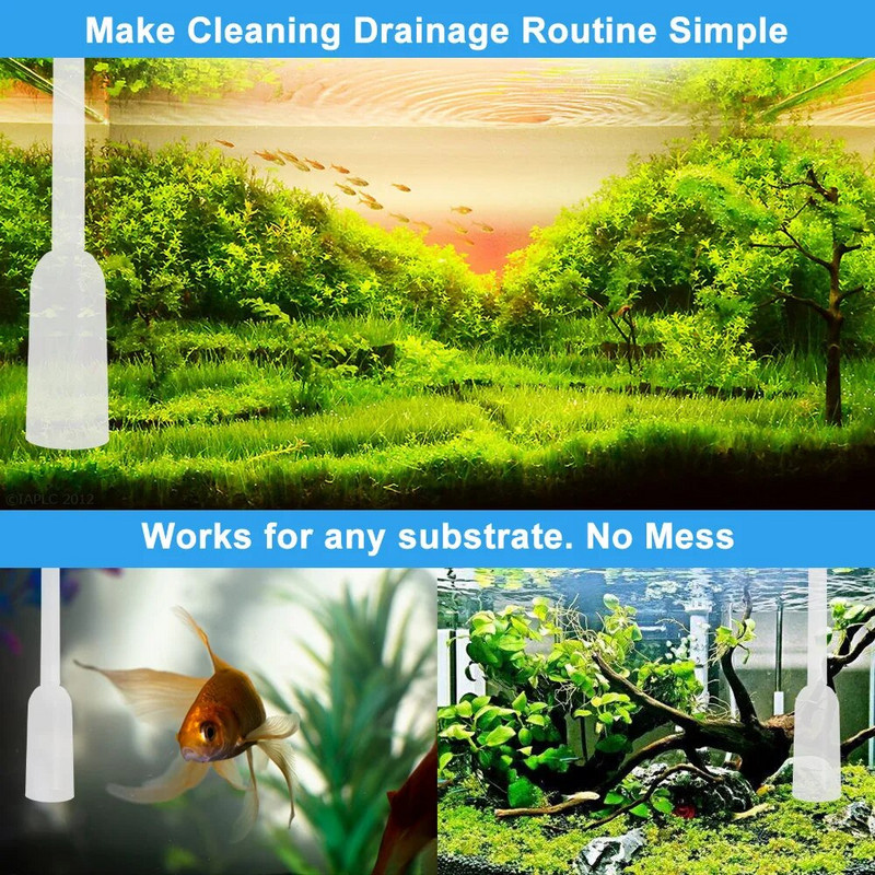 Akvārija sifons zivju tvertnes sifons putekļu sūcējs sūknis rokas ūdens maiņas aparāts Grants ūdens filtrs sifons Acuario aksesuāri