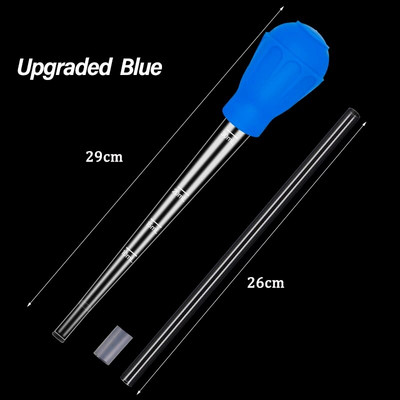 Manuāls akvārija grants tīrīšanas salmu zivju tvertnes ūdens mainītājs akvārija tīrīšanas pipetes pilinātāja atkritumu noņemšanai ar pagarinājuma cauruli