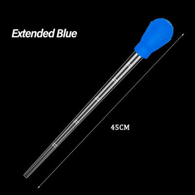 Manuāls akvārija grants tīrīšanas salmu zivju tvertnes ūdens mainītājs akvārija tīrīšanas pipetes pilinātāja atkritumu noņemšanai ar pagarinājuma cauruli