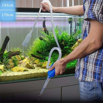 Ενυδρείο Siphon Fish Tank Siphon Vacuum Cleaner Αντλία Acuario Αξεσουάρ Ημιαυτόματη αλλαγή νερού Χαλίκι φίλτρο νερού