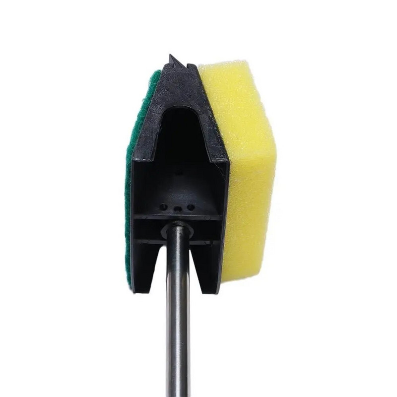 Divpusējs zivju tvertnes logu stikla akvārija tīrīšanas līdzeklis Clean Sponge Brush Cleaning Tool Kit