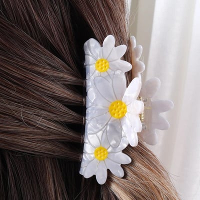1 ks acetátová sponka do vlasov v tvare slnečnice, roztomilá kvetinová sponka do čeľuste, držiak na cop, sponky do vlasov, dámske doplnky do vlasov