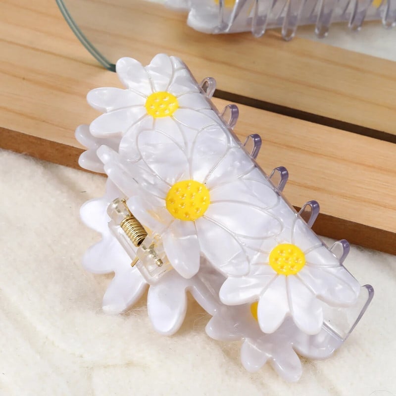 1 ks acetátová sponka do vlasov v tvare slnečnice, roztomilá kvetinová sponka do čeľuste, držiak na cop, sponky do vlasov, dámske doplnky do vlasov