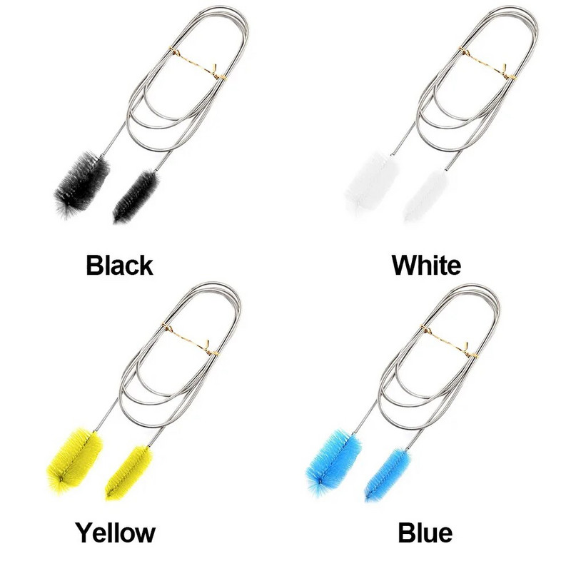 Najlonski akvarij od nehrđajućeg čelika Cijev s dvostranim crijevom Četka za čišćenje filtra za vodu Višenamjenska fleksibilna cijev za zrak