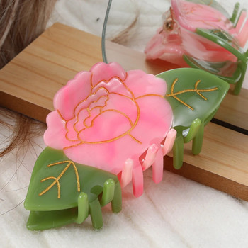 Rosita Flower Ethylic Щипки за нокти за коса Елегантен държач за опашка с флорална форма за жени Подарък за деня на майката