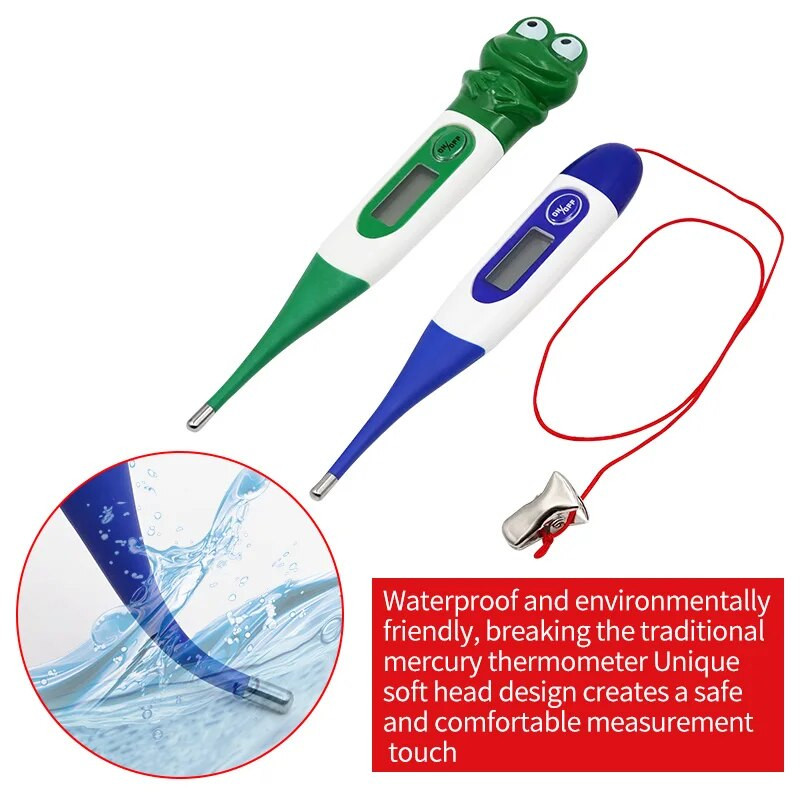 Mielas naminių gyvūnėlių skaitmeninis led termometras vandeniui atsparus animacinis filmukas Veterinarinis kūno termometras šunims arkliams katėms kiaulėms avims