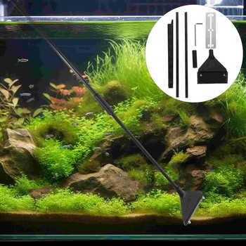 Инструмент за почистване на аквариум Почистващ инструмент Скрепер за аквариум Професионален ергономичен консуматив от въглеродна стомана за многократна употреба Домакински