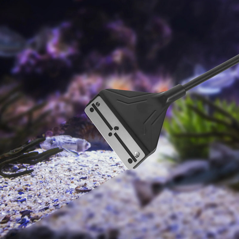 Zivju tvertnes tīrīšanas rīku tīrīšanas līdzeklis akvārija skrāpis Profesionāls ergonomisks atkārtoti lietojams oglekļa tērauda piegādes mājsaimniecība
