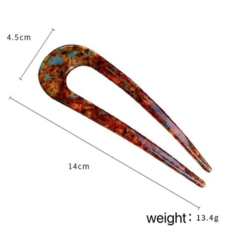 Mood Peen mitmevärvilised Leopard Retro Juuksepulgad Elegantsed Atsetaadist U-kujulised Naiste Juuksenõelad Juukseklambrid Aksessuaarid Kingitused