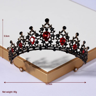 Itacazzo līgavas galvassegas, melnas krāsas sieviešu retro pastaigu šovs Crown Performance Tiaras