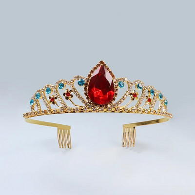 ZANLLOY līgavu kāzu tiāra krāsa, kristāla kroņprinceses dzimšanas dienas ballīte Matu aksesuāri Rhinestone