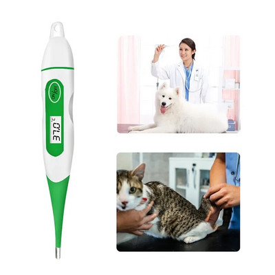 Digital LCD Animal Thermometer Farm Pig Cow Sheep Dog Cat Thermometer Animals Electronic Thermometer Tools Veterinaria Supplies
