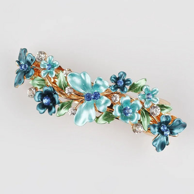 modes jauki matu aksesuāri tauriņš matu sprādzes kristāla rhinestone ziedu barrete meitenēm sievietēm