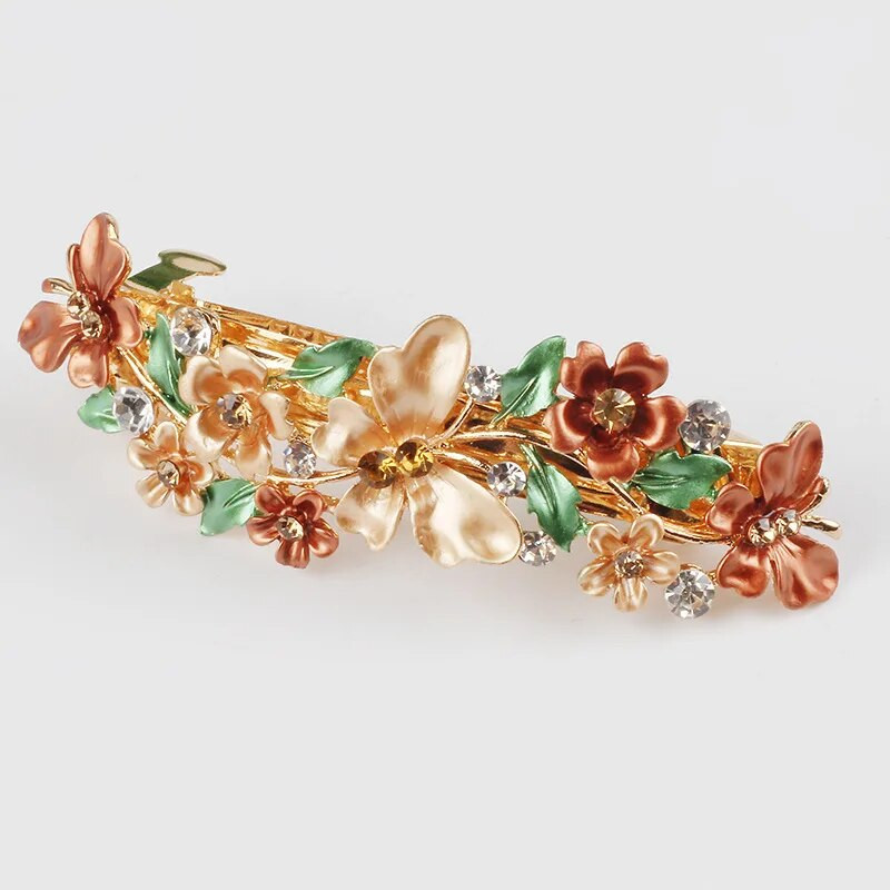 modes jauki matu aksesuāri tauriņš matu sprādzes kristāla rhinestone ziedu barrete meitenēm sievietēm