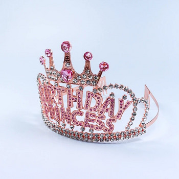 ZANLLOY женска корона със стрази, кристална булка, тиара, рожден ден, годишнина, украса, щастливи парти консумативи