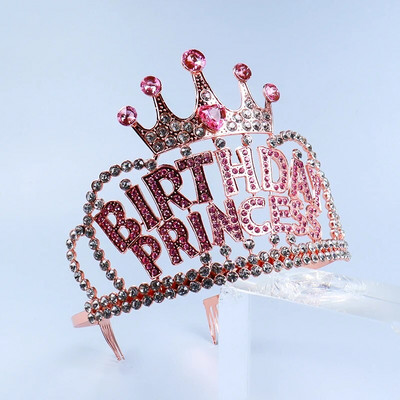 ZANLLOY Γυναικείο στέμμα Rhinestone Crystal BrideCrown Tiara Διακόσμηση επετείου γενεθλίων Προμήθειες για πάρτι