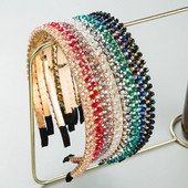 Korejiešu versija vieglai, greznai kalnu kristāla galvas saitei sievietēm ar augstas klases un modernu galvas saiti no ūdens malas