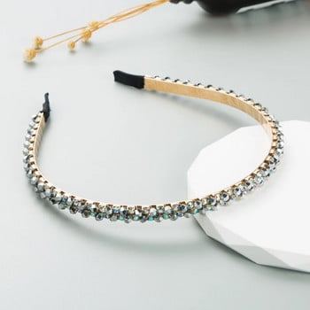Κορεατική έκδοση Light Luxury Headband Rhinestone Crystal για γυναίκες με κορυφαία και μοντέρνα κορδέλα κεφαλής Water Edge