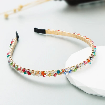 Korejiešu versija vieglai, greznai kalnu kristāla galvas saitei sievietēm ar augstas klases un modernu galvas saiti no ūdens malas