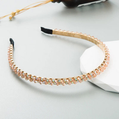 Korejiešu versija vieglai, greznai kalnu kristāla galvas saitei sievietēm ar augstas klases un modernu galvas saiti no ūdens malas