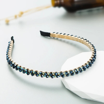 Korejiešu versija vieglai, greznai kalnu kristāla galvas saitei sievietēm ar augstas klases un modernu galvas saiti no ūdens malas