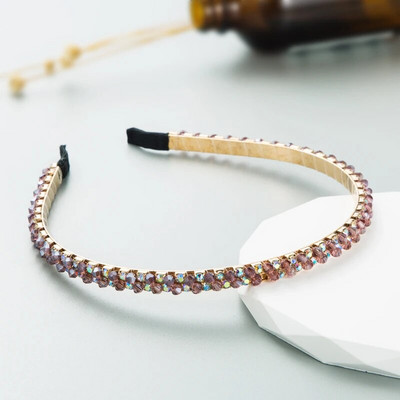 Korejiešu versija vieglai, greznai kalnu kristāla galvas saitei sievietēm ar augstas klases un modernu galvas saiti no ūdens malas