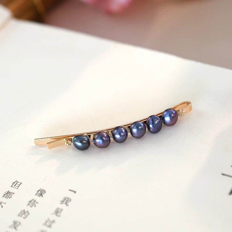 ASHIQI Trendy prirodne slatkovodne biserne kopče za kosu igle dodaci za žene darovi