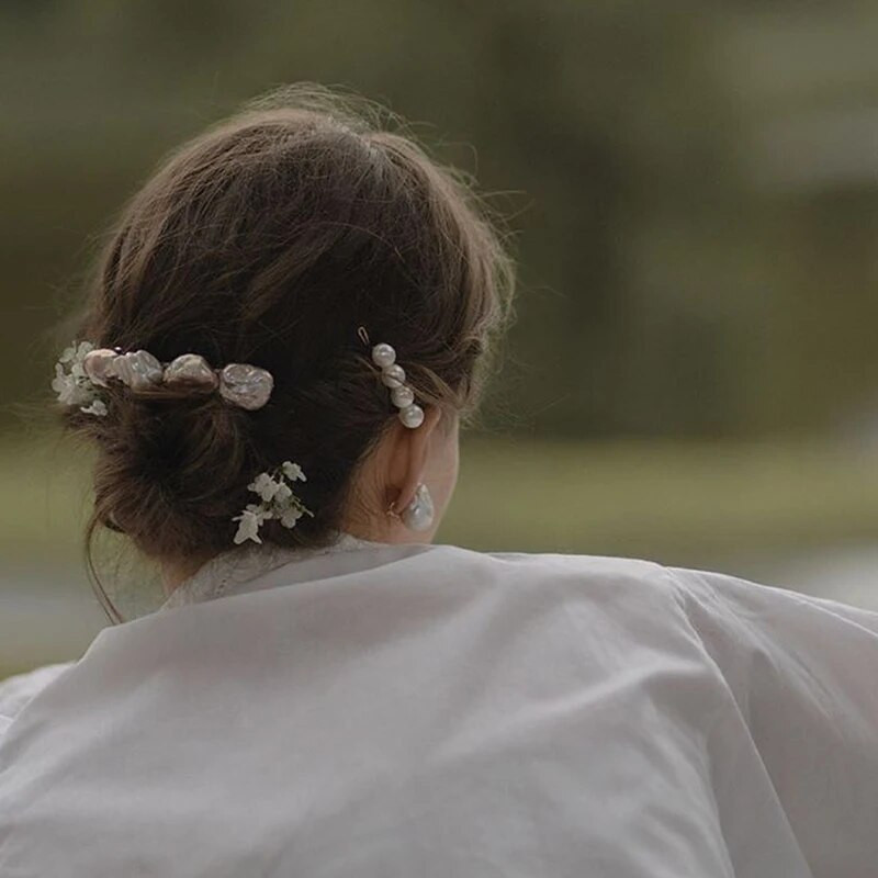 ASHIQI Trendy prirodne slatkovodne biserne kopče za kosu igle dodaci za žene darovi