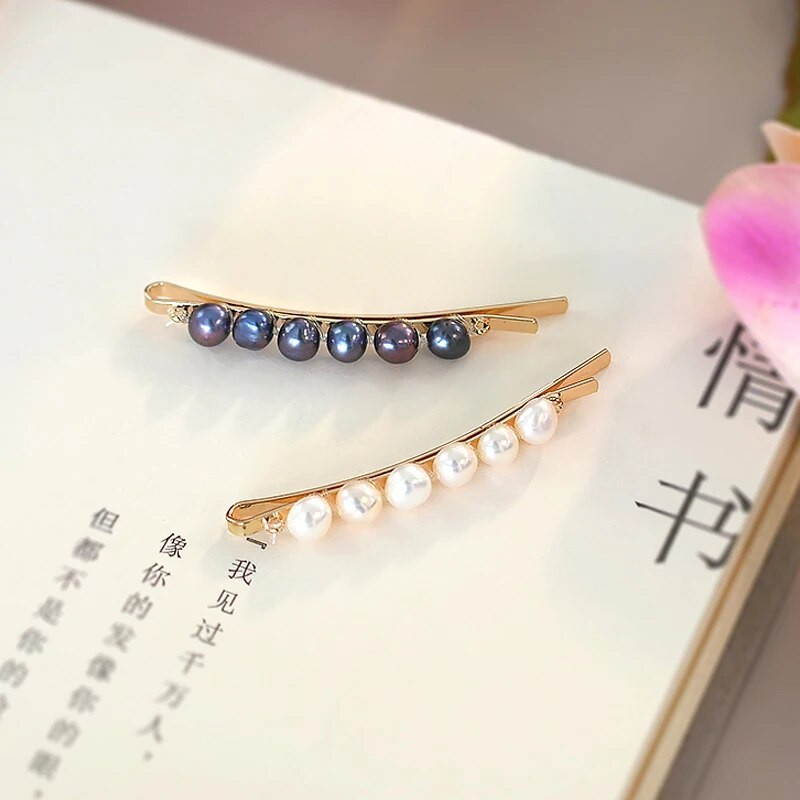 ASHIQI Trendy prirodne slatkovodne biserne kopče za kosu igle dodaci za žene darovi