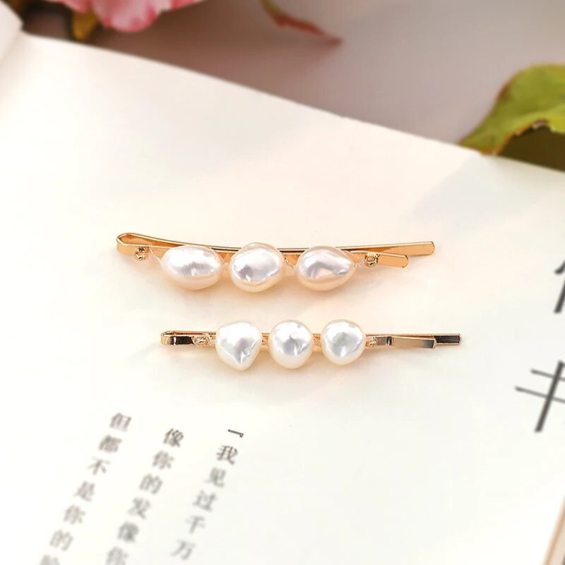 ASHIQI Trendy prirodne slatkovodne biserne kopče za kosu igle dodaci za žene darovi