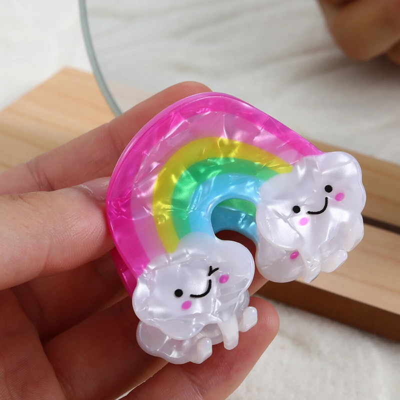 Stipras noturības varavīksnes matu spīles sievietēm un meitenēm — neslīdošs, spilgtas krāsas, lieliska dāvana, jauks un elegants stils