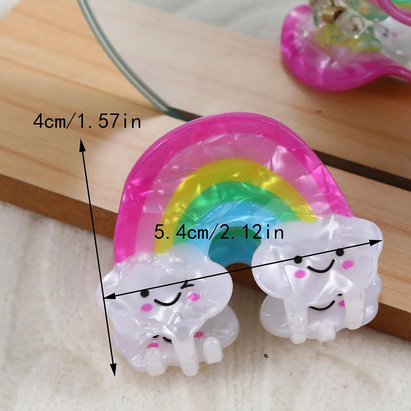 Stipras noturības varavīksnes matu spīles sievietēm un meitenēm — neslīdošs, spilgtas krāsas, lieliska dāvana, jauks un elegants stils