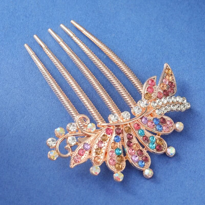 Πολυτελής χτένα μαλλιών από κράμα στρας Κομψό vintage αξεσουάρ φουρκέτα Κρυστάλλινο λουλούδι Κλιπ μαλλιών Στικ για τα μαλλιά Γυναικεία αξεσουάρ μαλλιών