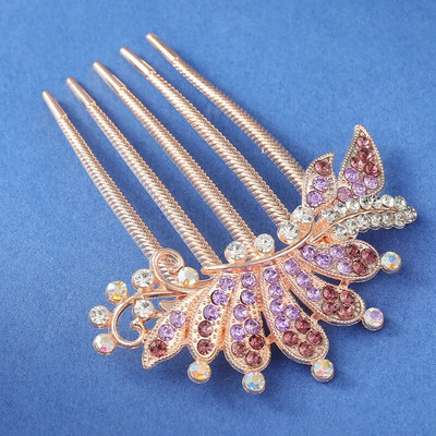 Πολυτελής χτένα μαλλιών από κράμα στρας Κομψό vintage αξεσουάρ φουρκέτα Κρυστάλλινο λουλούδι Κλιπ μαλλιών Στικ για τα μαλλιά Γυναικεία αξεσουάρ μαλλιών