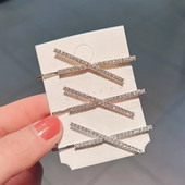 Grupp 3 tsirkoonist juukseklambrit naistele Barrettes juuksenõel lühikestele juustele ja tukk peakatete tarvikud