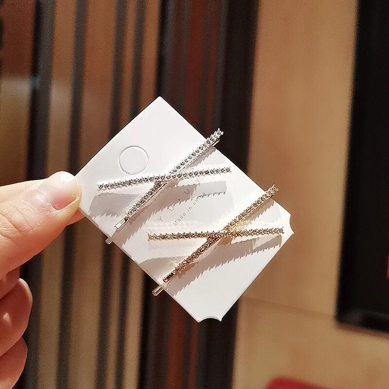 Grupp 3 tsirkoonist juukseklambrit naistele Barrettes juuksenõel lühikestele juustele ja tukk peakatete tarvikud