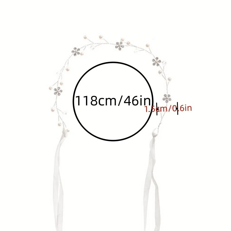 Kristāla pērļu matu vīnogulāju galvas saite Rhinestone ziedu matu lente sievietēm līgavu kāzu matu aksesuāri rotaslietas vīna lente