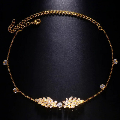 Modes Lapa Cirkona Pieres Ķēde Galvassega Kāzu Aksesuāri Kāzu matu lente Vienkārša Boho Galvas Ķēde Indijas Rotaslietas Dāvana