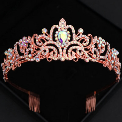 Kristallidest pruudi tiaarad ja kroonid rhinestone`ist balli diadem kroon naistele pruudi pulmade juuste aksessuaarid ehted kroon tiaara kingitus