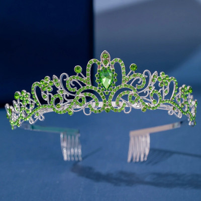 Kristallidest pruudi tiaarad ja kroonid rhinestone`ist balli diadem kroon naistele pruudi pulmade juuste aksessuaarid ehted kroon tiaara kingitus