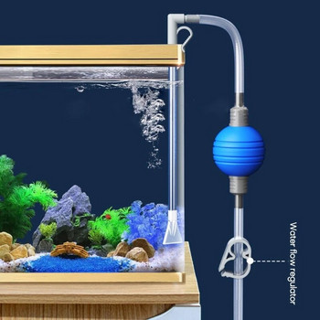 Aquarium Siphon Vacuum Cleaner Εναλλάκτης νερού Aquarium Siphon Changer Water Cleaner Siphon Fish Tanks Toilet Suction