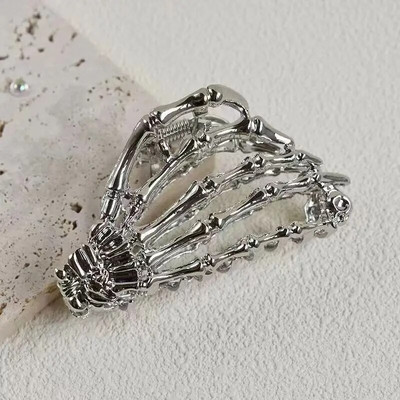 Modes, radoši sieviešu metāla skelets, rokas kauls, matu skrāpējums, augstas kvalitātes haizivs klips ballīšu matu aksesuāri