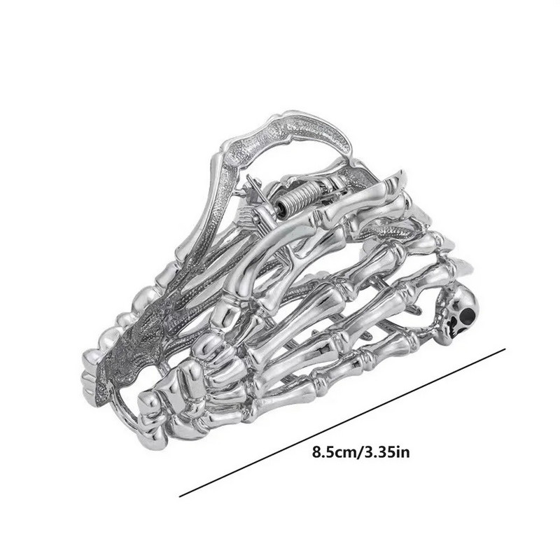 Modes, radoši sieviešu metāla skelets, rokas kauls, matu skrāpējums, augstas kvalitātes haizivs klips ballīšu matu aksesuāri