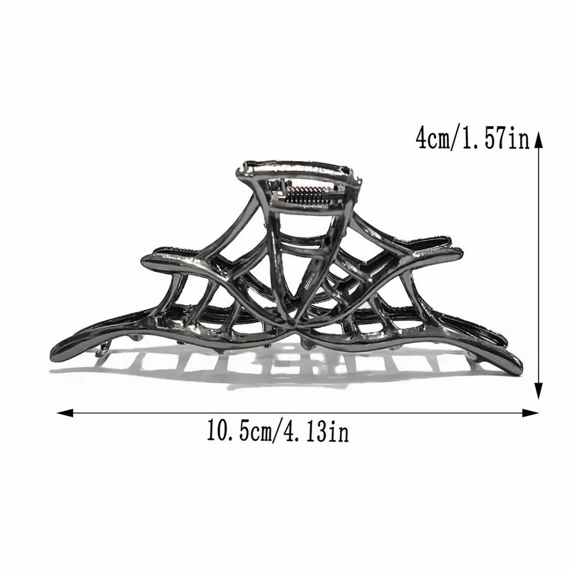 Hiphops Helovīns Spider Skeleton Matu Spīles Sieviešu Rotaslietas Aksesuāri Melns Sudrabs Zelts Big Barrette Jauna Galvassega