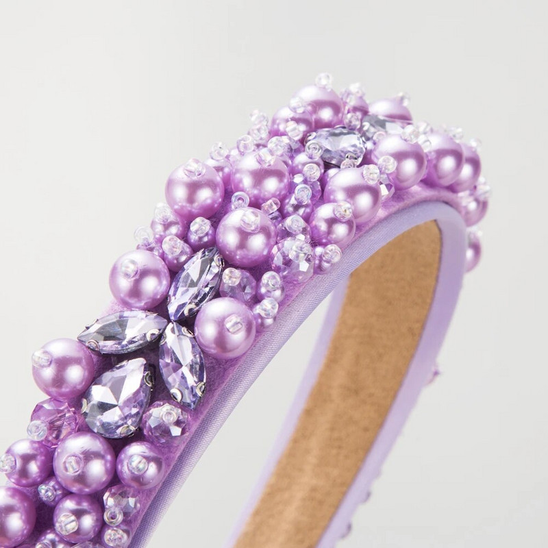 Ručno tkane trake za glavu s perlama iz Europe i Amerike, barokne trake za glavu s nitnama, jednostavne i moderne, svestrani dodaci za kosu