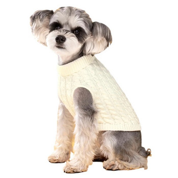Класически пуловери за домашни кучета Зимни дрехи за домашни любимци за малки кучета Топъл пуловер Облекло за дрехи за котки Дрехи Мека тениска за кучета Яке
